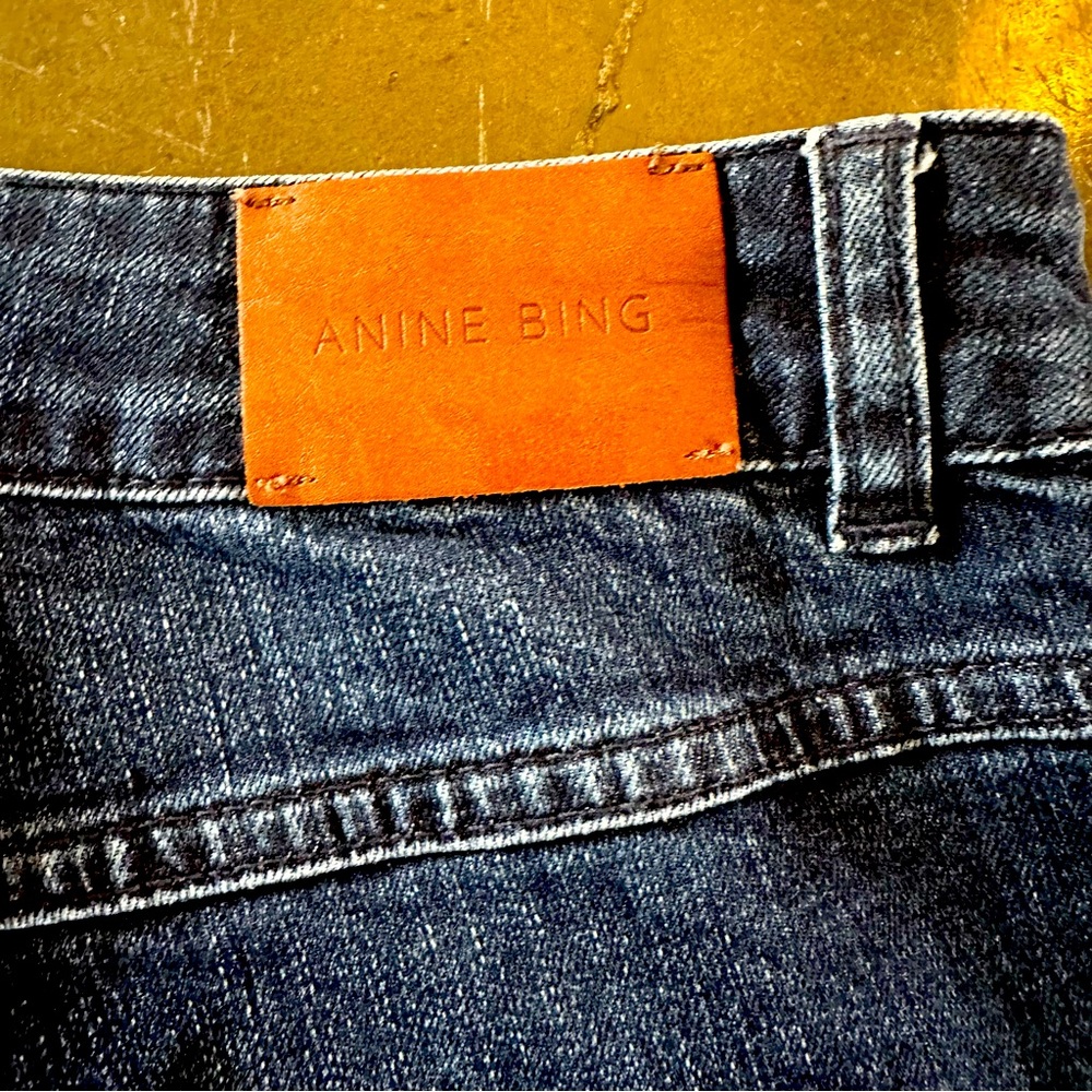 Anine Bing Patch Pocket Straight Leg Jeans - Picture 6 of 15